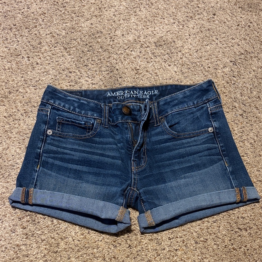 American Eagle Outfitters Dark Blue Jean Shorts
